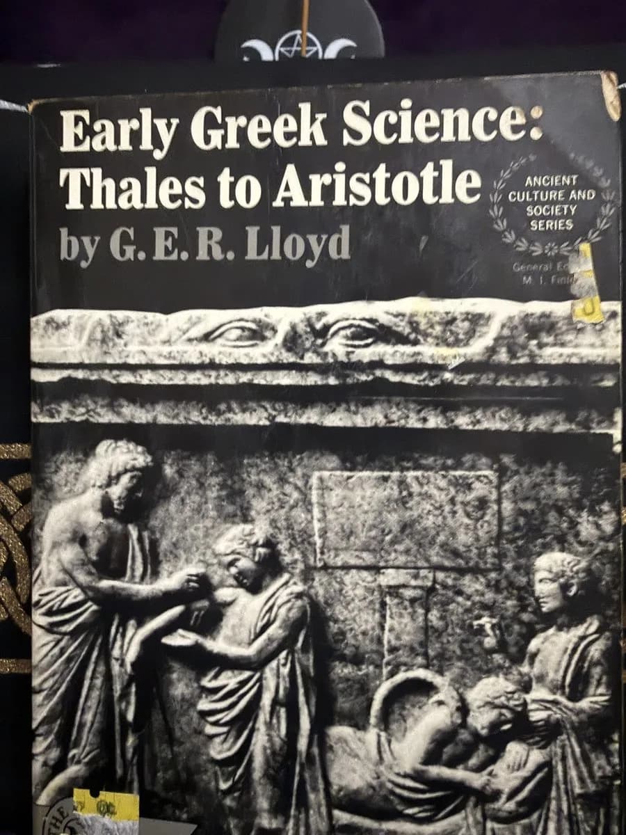 Early Greek Science: Thales to Aristotle — front cover (TOTM-BK-043)