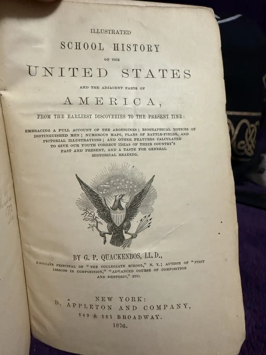 Illustrated School History of the US — title page (TOTM-BK-066)