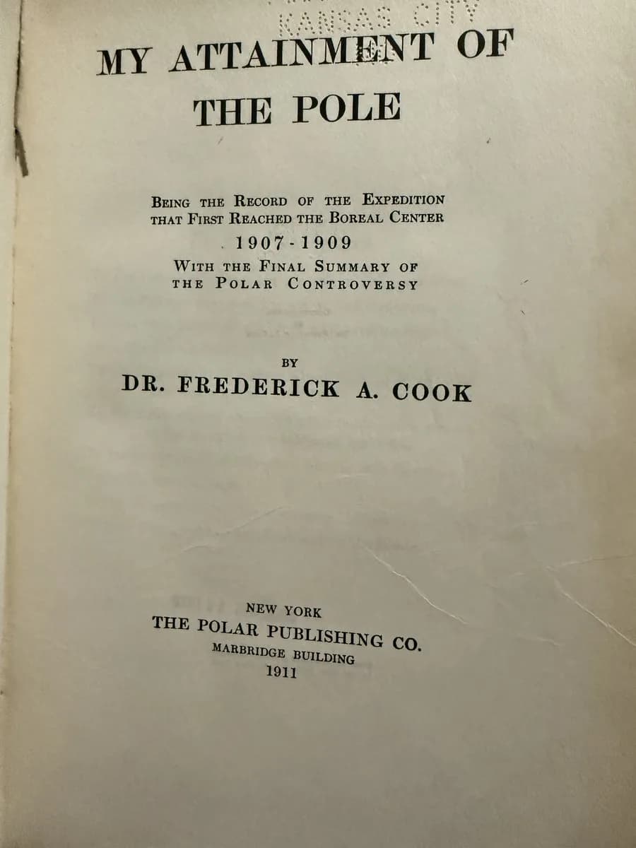 My Attainment of the Pole — title page (TOTM-BK-068)
