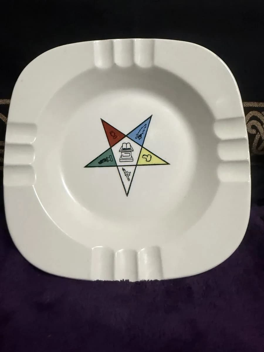 OES Ceramic Ashtray — front cover (TOTM-OBJ-093)