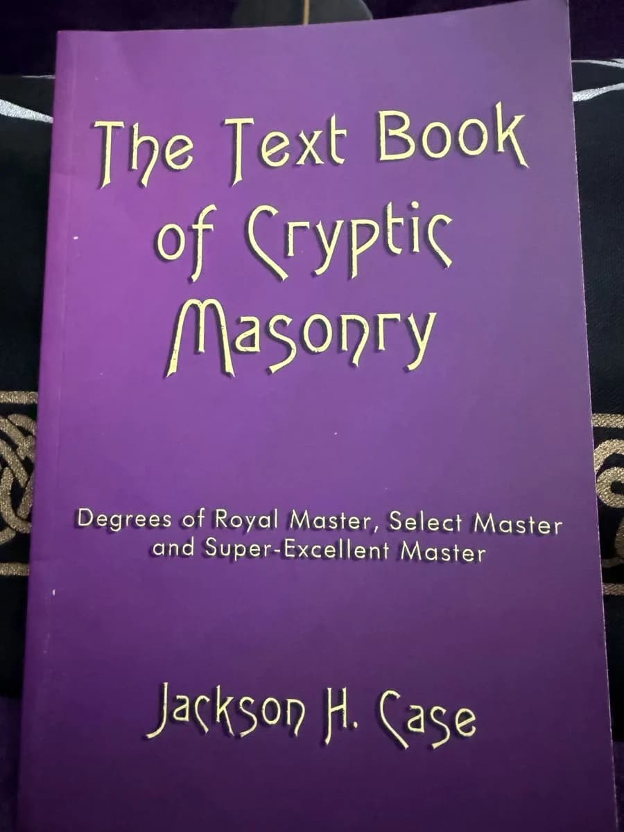 Text Book of Cryptic Masonry — front cover (TOTM-BK-034)