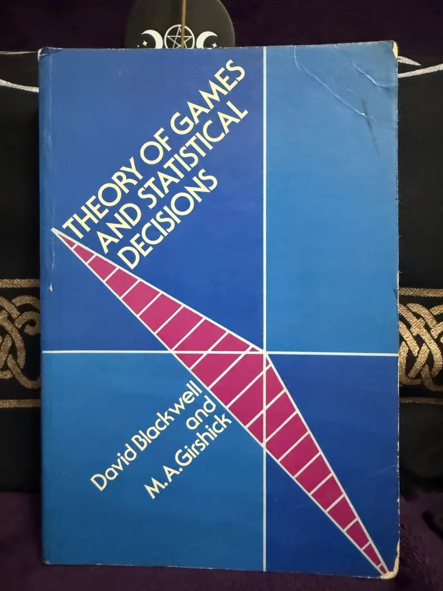 Theory of Games & Statistical Decisions — front cover (TOTM-BK-045)