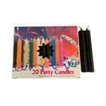 1/2" Black Chime Candle 20 pack