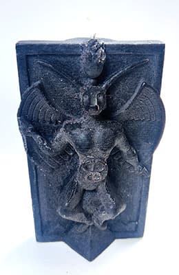 6" Black Baphomet candle