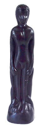 8" Black Male candle