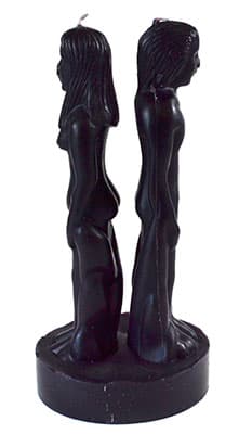 8" Black Separation candle