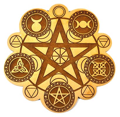 8" Pagan crystal grid