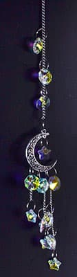 13"  Silver Crescent sun catcher