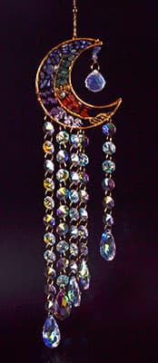 21" Gemstone & Moon sun catcher