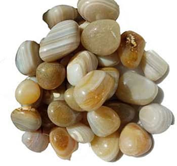 1 lb  Agate, Banded tumbled stones
