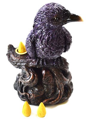 6 1/2" Raven backflow incense burner