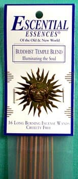16/pk Buddhist Temple escential essences incense sticks