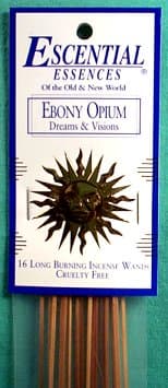16/pk Ebony Opium escential essences incense sticks