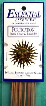 16/pk Purification escential essences incense sticks