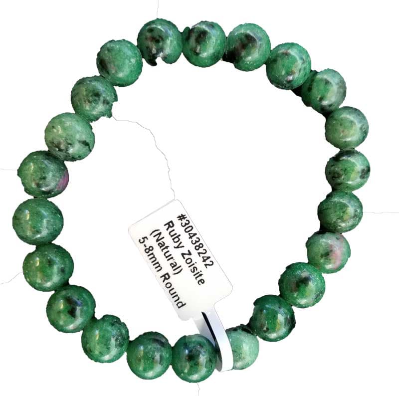 8mm Ruby Zoisite bracelet