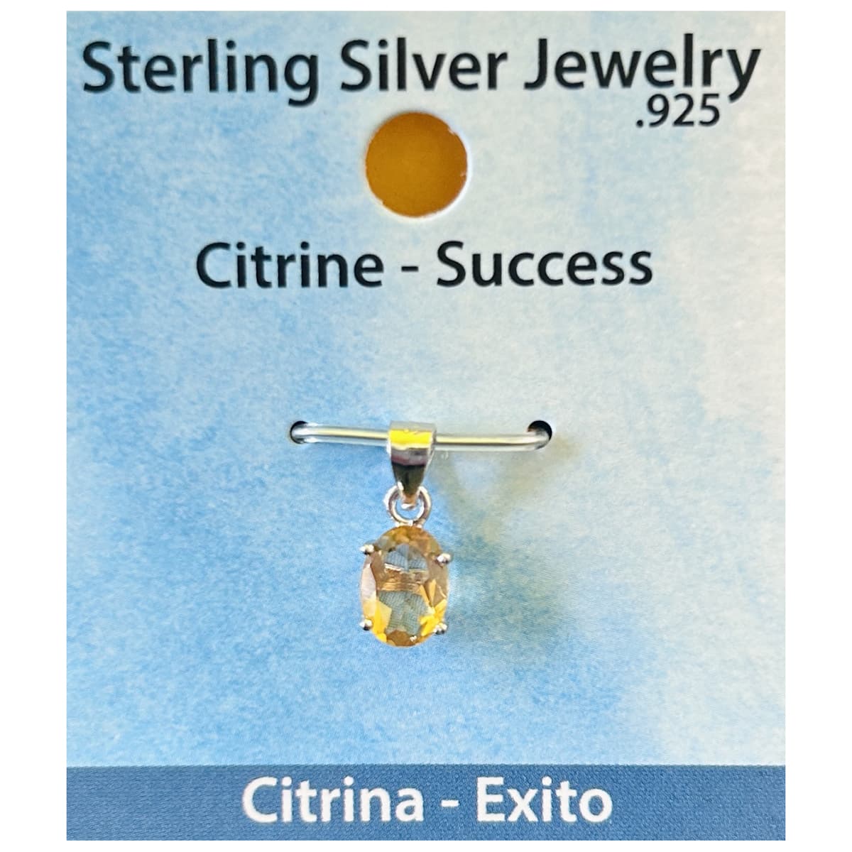 Citrine pendant silver