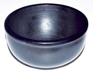 Black Stone Scrying Bowl/Smudge Pot 4"