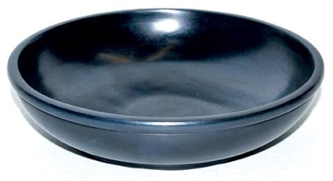Black Stone Scrying Bowl/Smudge Pot 6"