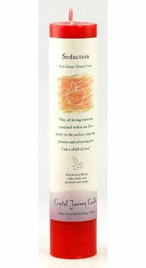 Seduction reiki charged pillar candle