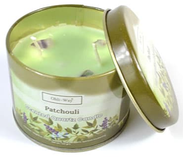Pachuli (Patchouli) quartz tin candle