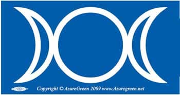 Triple Moon bumper sticker
