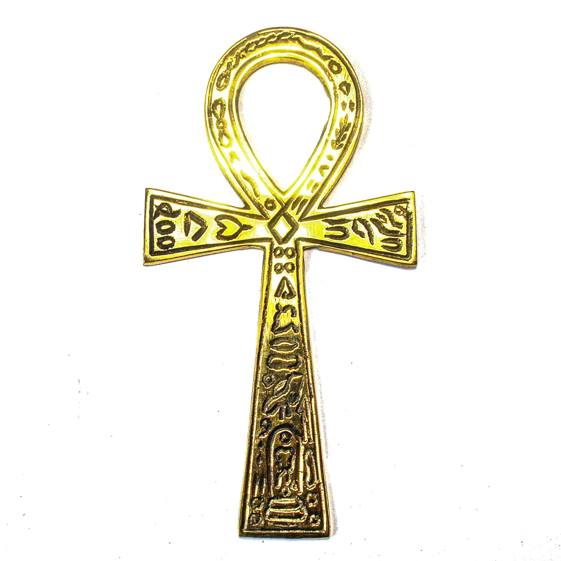3 1/2" x 6 1/2" Ankh brass