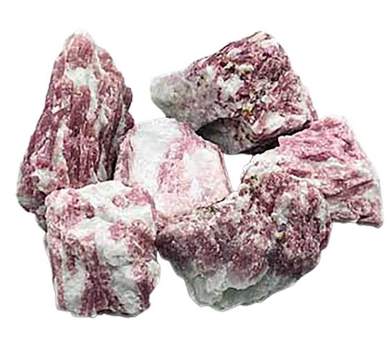 1 lb Tourmaline, Pink with Quartz untumbled stones