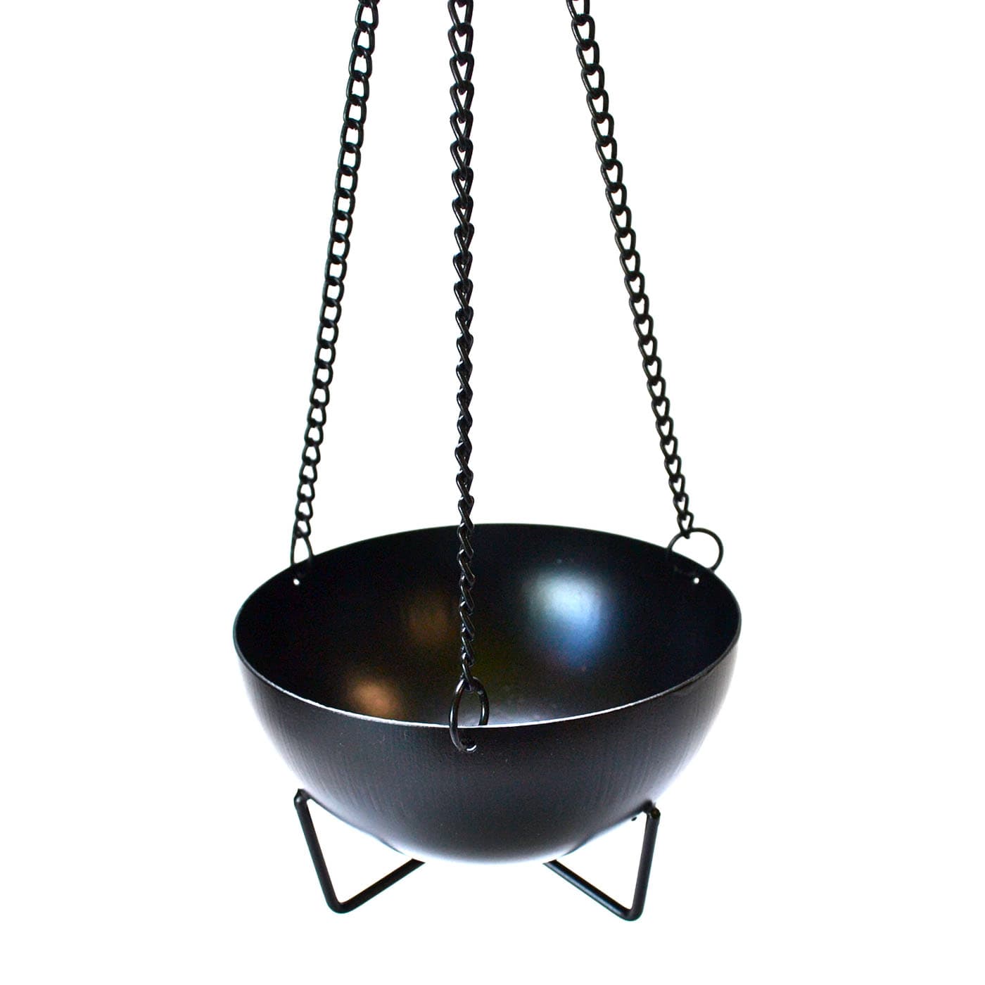 12" Hanging metal incense burner