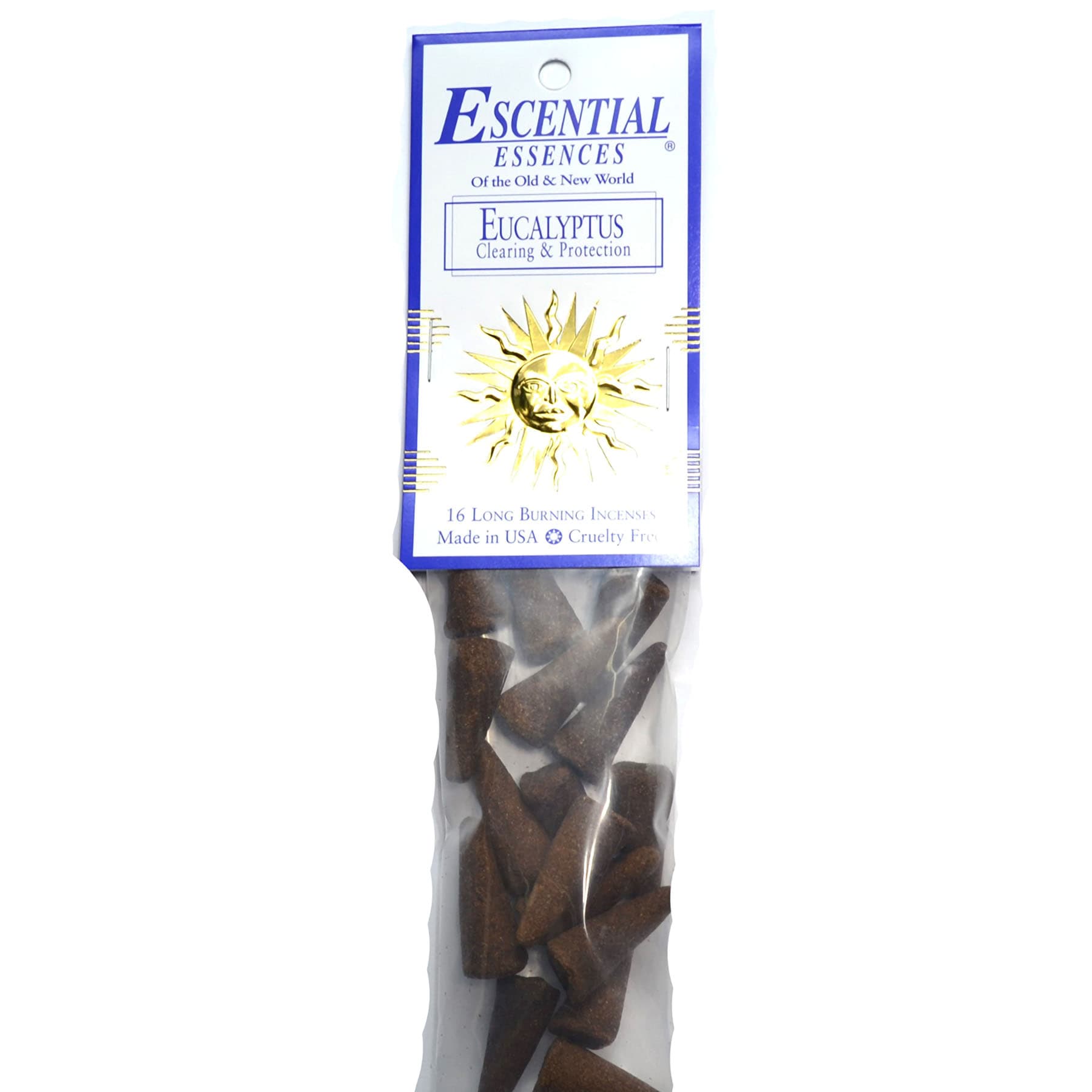 16/pk Eucalyptus escential essences incense cones