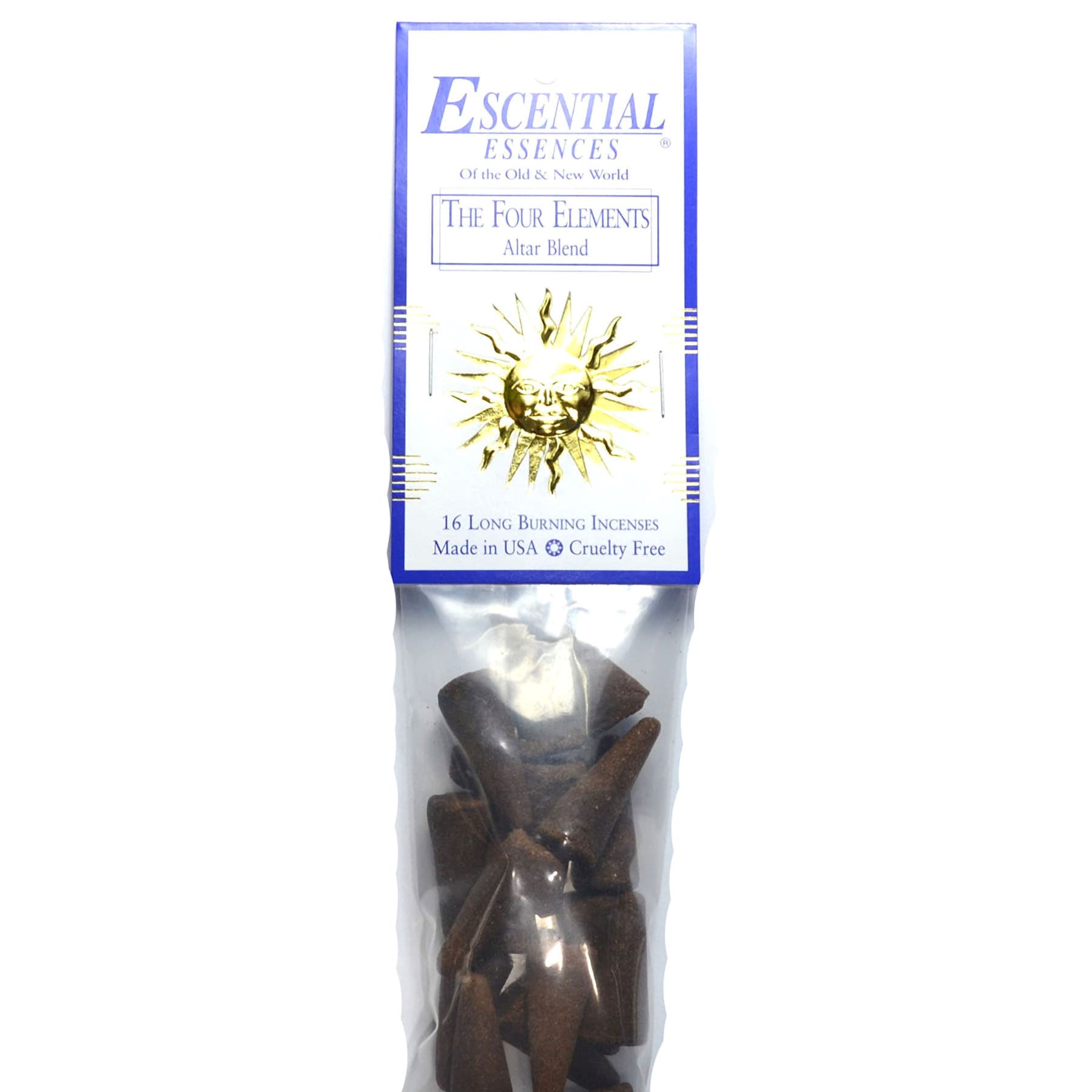 16/pk Four Elements escential essences incense cones