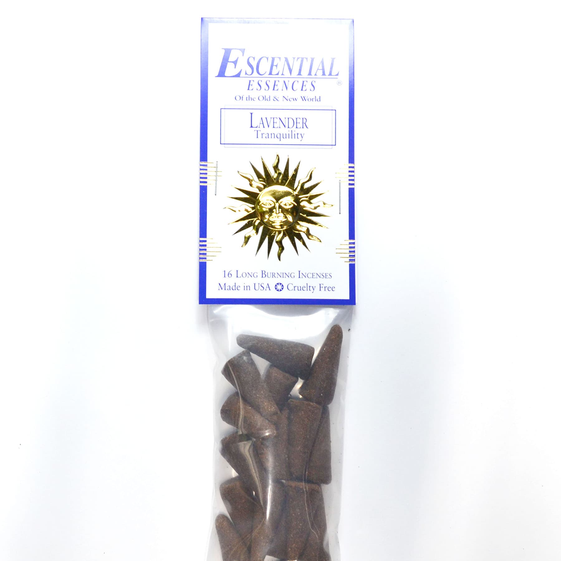 16/pk Lavender escential essences incense cones