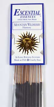 16/pk Mountain Wildberry essential essences incense sticks