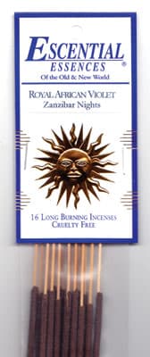 16/pk Royal African Violet escential essences incense sticks