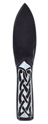 8" Black Celtic soapstone athame