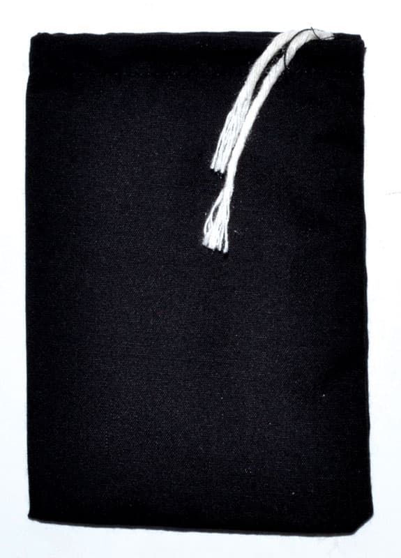 Black Cotton Bag 3" x 4"