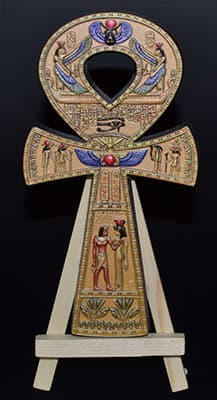 6" Ankh gold W stand