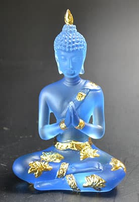 4 1/2" Buddha Blue/Gold