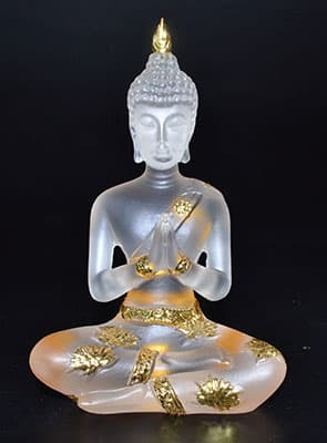4 1/4" Buddha Clear/ Gold