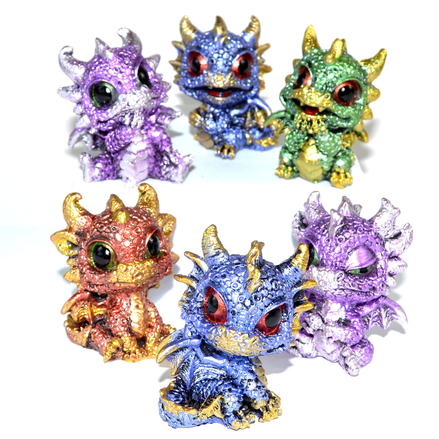 (set of 6) 1 3/4" Baby Dragons