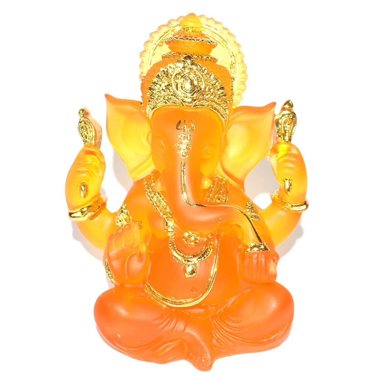 5" Ganesh Orange/ Gold