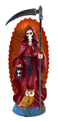7" Santa Muerte red